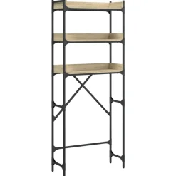 vidaXL Accesorios Para Electrodomésticos-Estantería lavadora madera ingeniería 67x25x163 cm