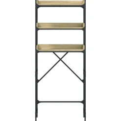vidaXL Accesorios Para Electrodomésticos-Estantería lavadora madera ingeniería 67x25x163 cm