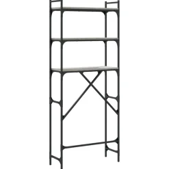 vidaXL Estantería lavadora madera ingeniería 67x25x163 cm Gris sonoma Discount
