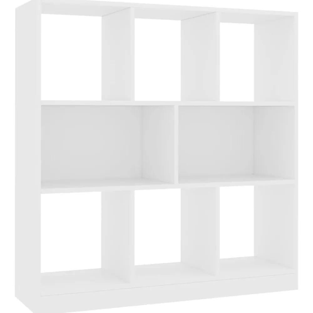 vidaXL Estantería librería madera contrachapada 97,5x29,5x100cm Blanco Discount