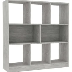 vidaXL Estantería librería contrachapada gris hormigón 97,5x29,5x100cm Gris hormig&oacute;n