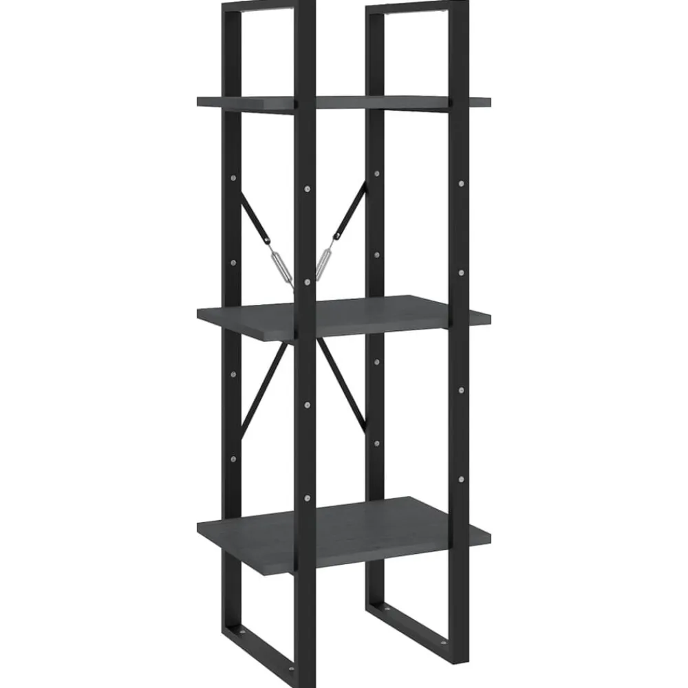 vidaXL Estantería librería 5 niveles madera de pino 40x30x175 cm Gris Hot