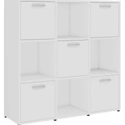 vidaXL Estanterías-Estantería librería madera contrachapada 90x30x90 cm