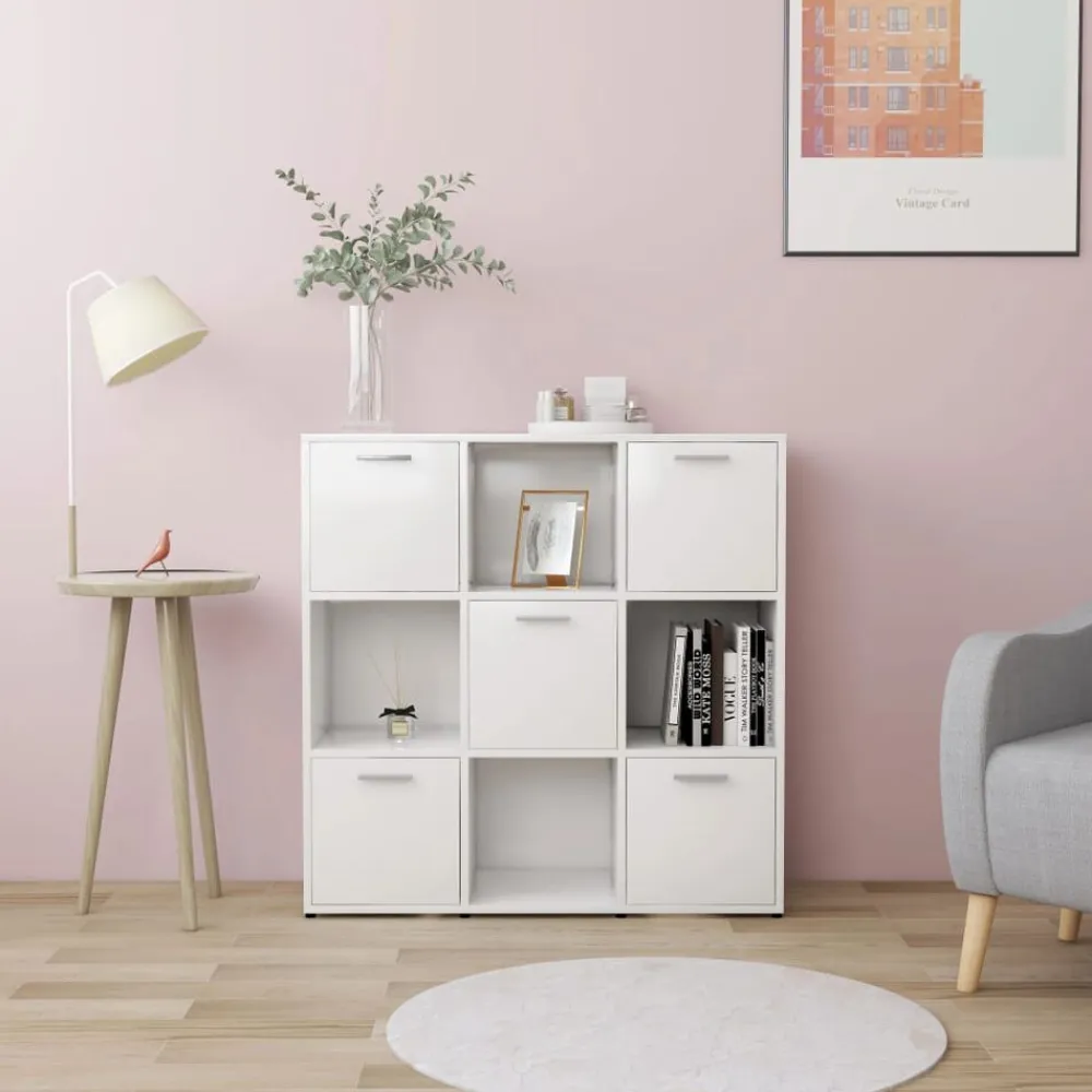 vidaXL Estanterías-Estantería librería madera contrachapada 90x30x90 cm