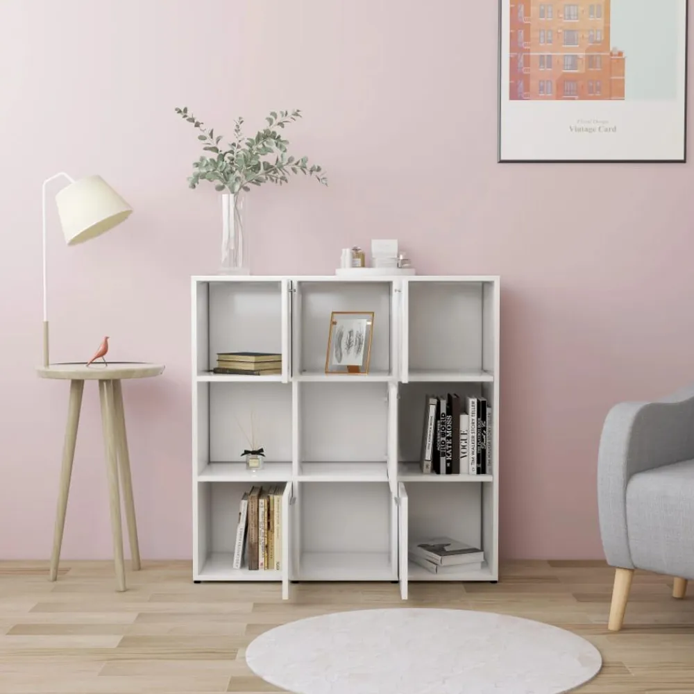 vidaXL Estanterías-Estantería librería madera contrachapada 90x30x90 cm