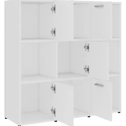 vidaXL Estanterías-Estantería librería madera contrachapada 90x30x90 cm