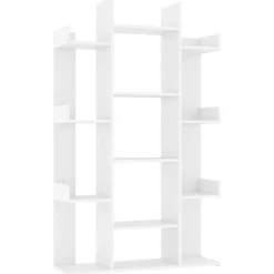 vidaXL Estanterías-Estantería librería madera contrachapada 86x25,5x140 cm