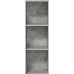 vidaXL Estanterías-Estantería libros/mueble TV contrachapada hormigón 36x30x114cm