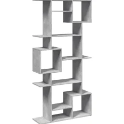 vidaXL Estantería madera contrachapada gris hormigón 92x29x188 cm Gris hormig&oacute;n Best