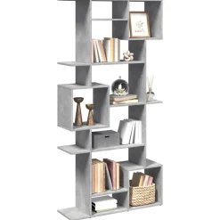 vidaXL Estantería madera contrachapada gris hormigón 92x29x188 cm Gris hormigón Best