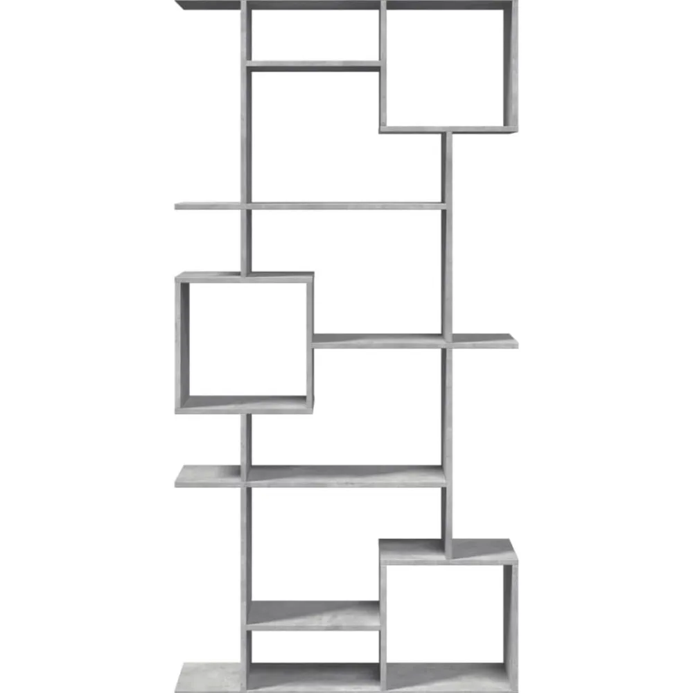 vidaXL Estantería madera contrachapada gris hormigón 92x29x188 cm Gris hormigón Best