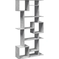 vidaXL Estantería madera contrachapada gris hormigón 92x29x188 cm Gris hormigón Best