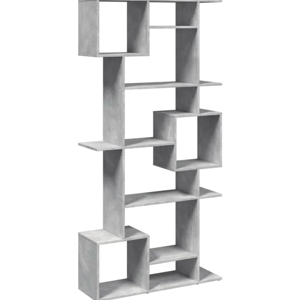 vidaXL Estantería madera contrachapada gris hormigón 92x29x188 cm Gris hormigón Best