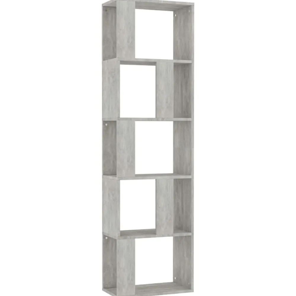 vidaXL Estantería madera contrachapada gris hormigón 45x24x159cm Gris hormigón Clearance