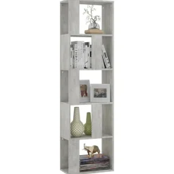 vidaXL Estantería madera contrachapada gris hormigón 45x24x159cm Gris hormigón Clearance