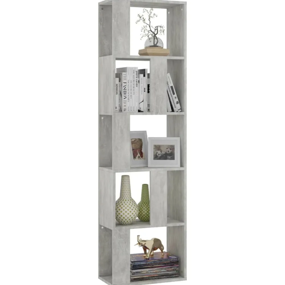 vidaXL Estantería madera contrachapada gris hormigón 45x24x159cm Gris hormigón Clearance