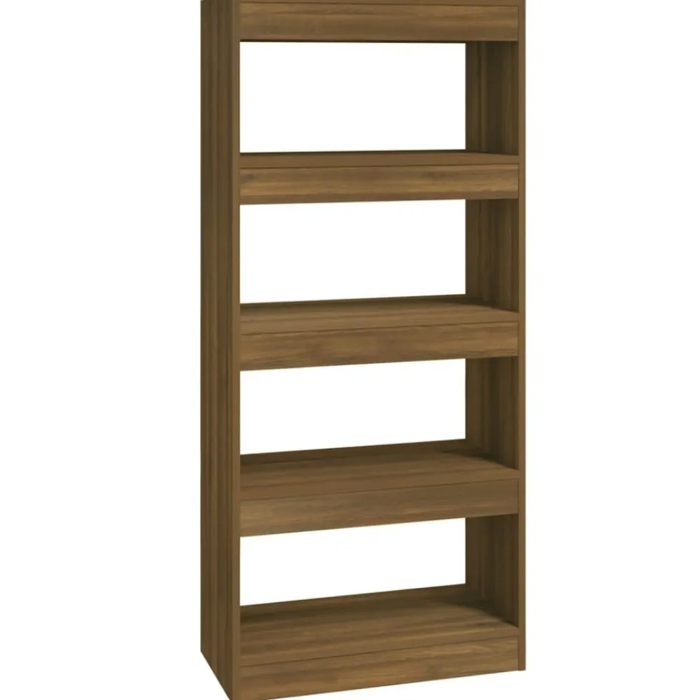vidaXL Estantería madera contrachapada marrón roble 60x30x135 cm Marrón roble Outlet