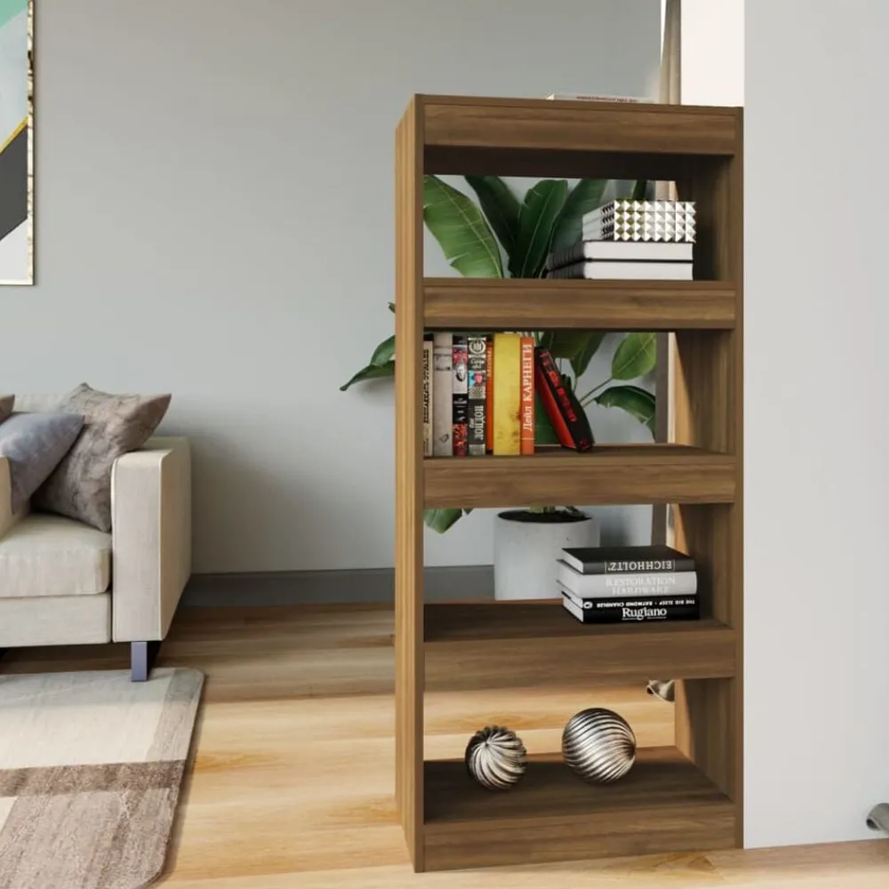 vidaXL Estantería madera contrachapada marrón roble 60x30x135 cm Marrón roble Outlet