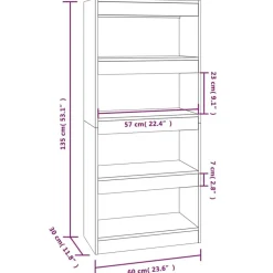 vidaXL Estantería madera contrachapada marrón roble 60x30x135 cm Marrón roble Outlet