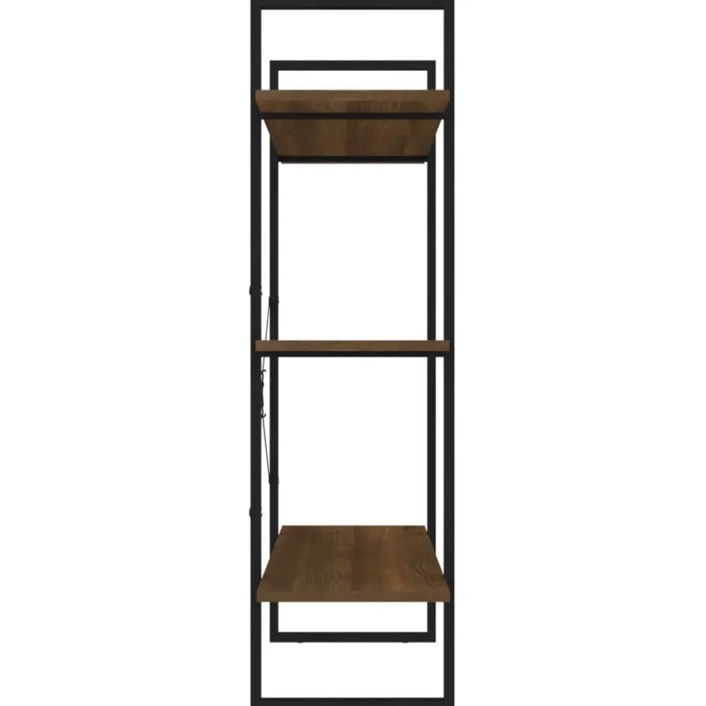 vidaXL Estanterías-Estantería madera contrachapada roble ahumado 100x30x105 cm