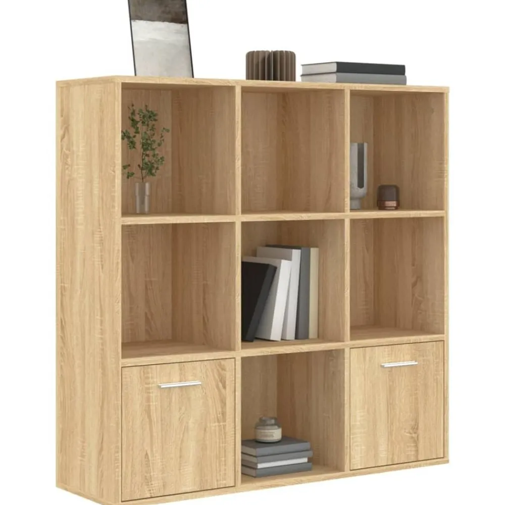 vidaXL Estanterías-Estantería madera contrachapada color 98x30x98cm