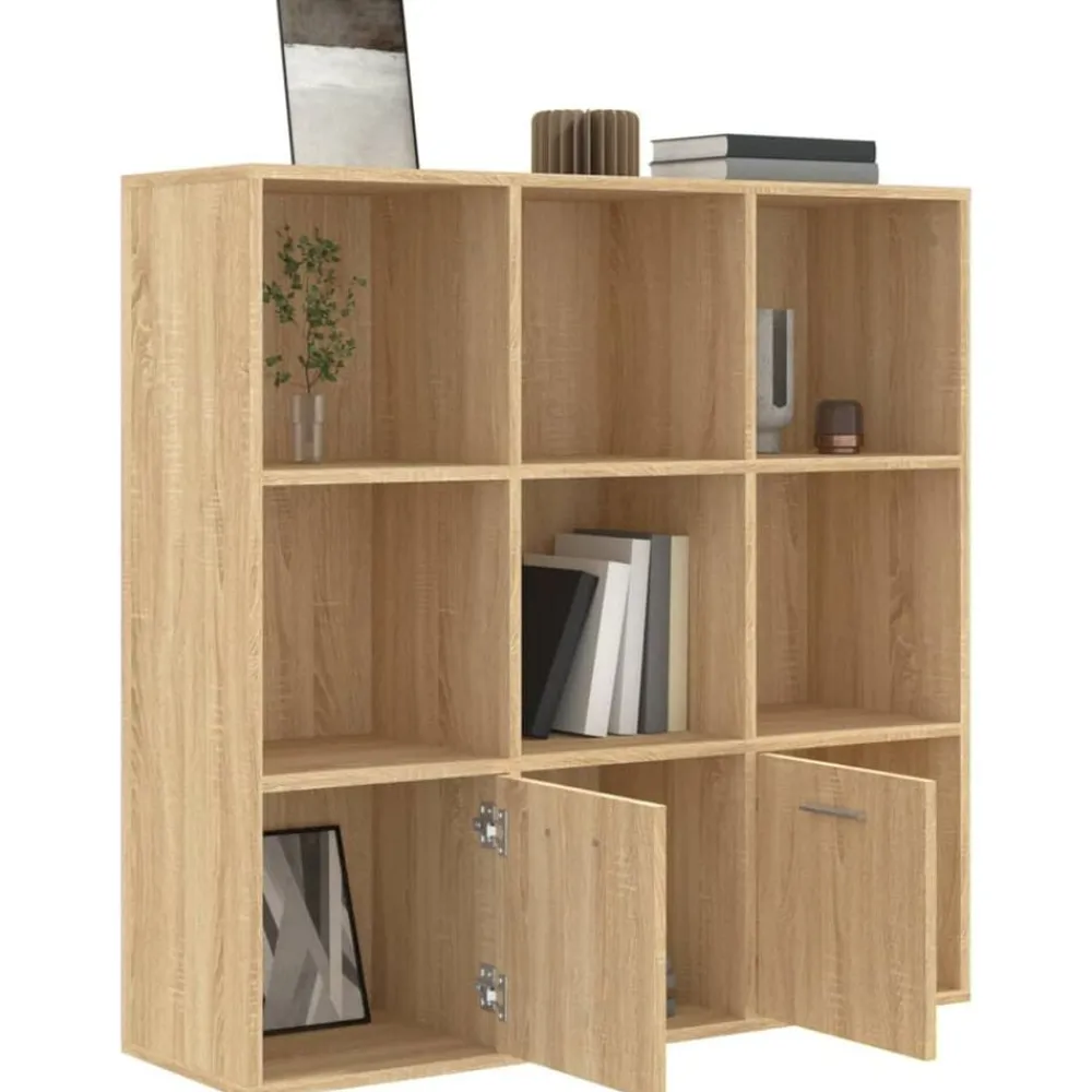vidaXL Estanterías-Estantería madera contrachapada color 98x30x98cm
