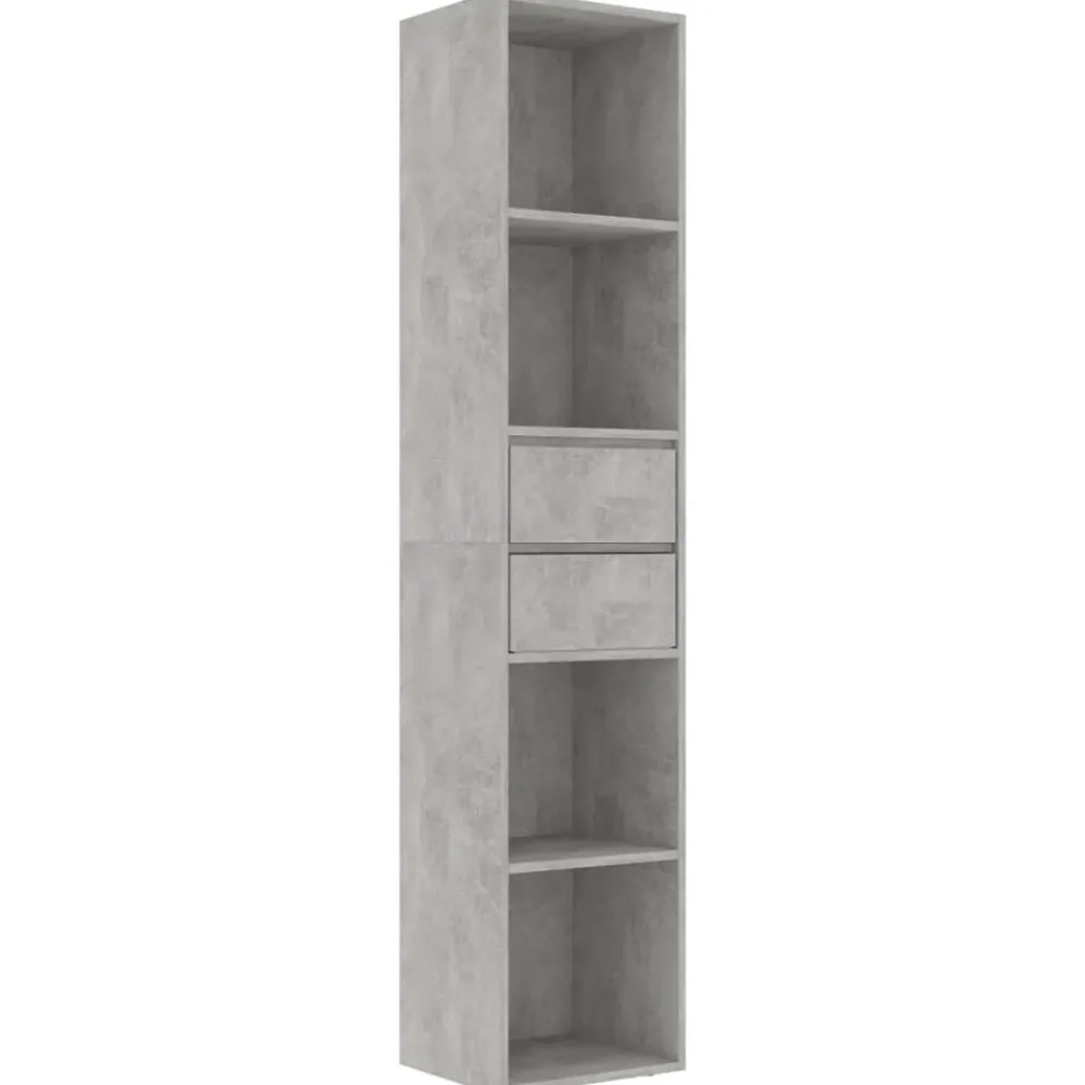 vidaXL Estanterías-Estantería madera contrachapada gris hormigón 36x30x171 cm