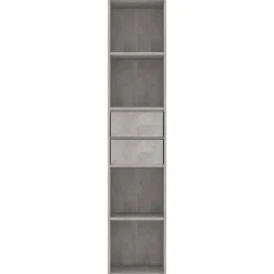 vidaXL Estanterías-Estantería madera contrachapada gris hormigón 36x30x171 cm