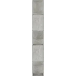 vidaXL Estanterías-Estantería madera contrachapada gris hormigón 80x24x159cm