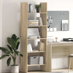 vidaXL Estantería madera contrachapada color 60x35x180 cm Roble Sonoma Best