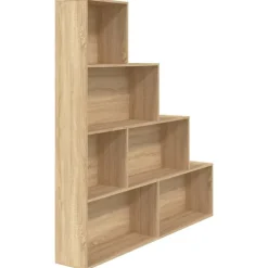 vidaXL Estantería madera contrachapada color 155x24x160cm Roble Sonoma Online