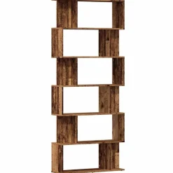 vidaXL Estanterías-Estantería madera de ingeniería madera envejecida 80x24x192 cm
