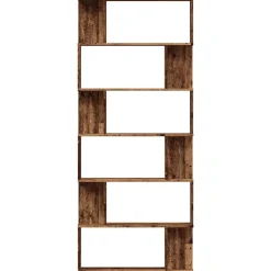 vidaXL Estanterías-Estantería madera de ingeniería madera envejecida 80x24x192 cm