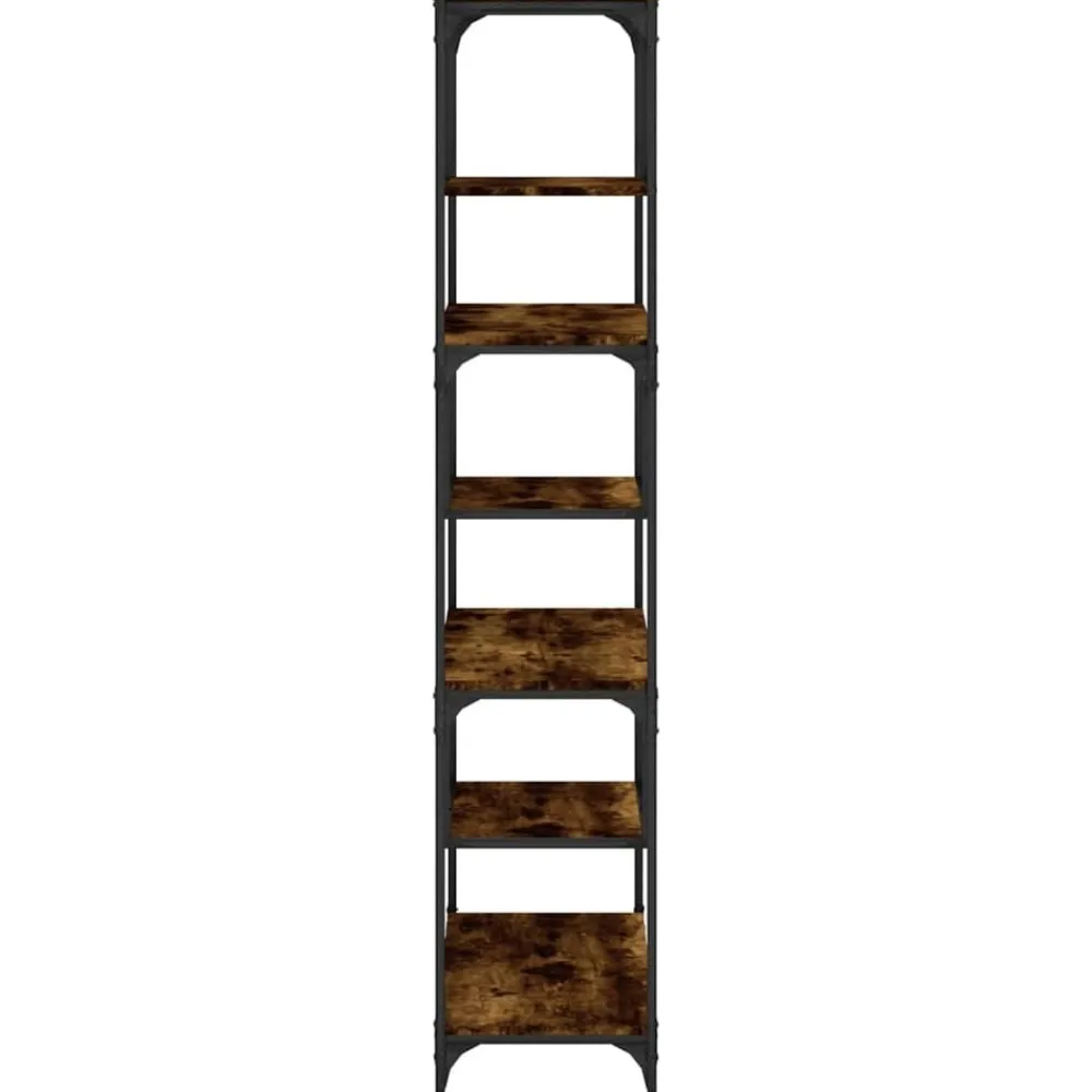 vidaXL Estantería madera de ingeniería 81x36x176 cm Roble ahumado Hot