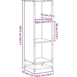 vidaXL Estanterías-Estantería madera de ingeniería 33,5x33x107,5 cm