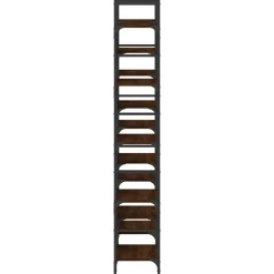 vidaXL Estanterías-Estantería madera de ingeniería roble marrón 127,5x28,5x172,5cm