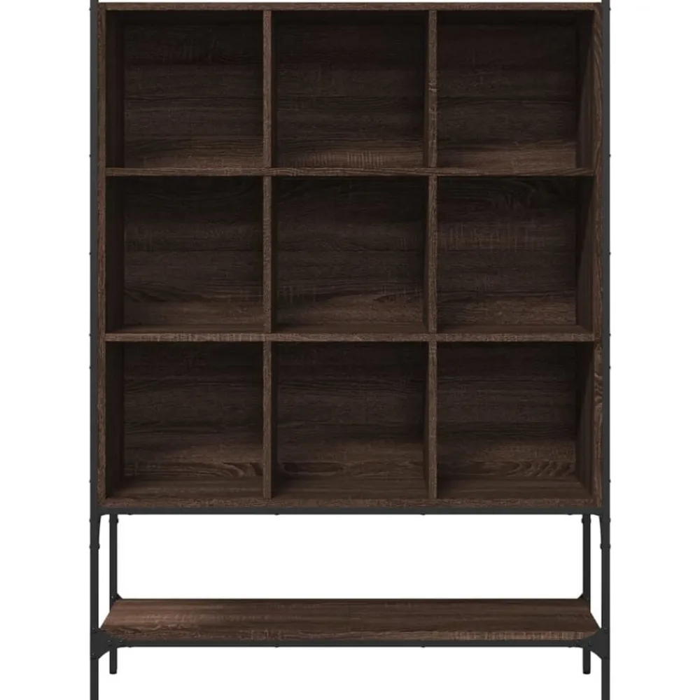 vidaXL Estantería madera de ingeniería marrón roble 102x30x141,5 cm Marrón roble Hot
