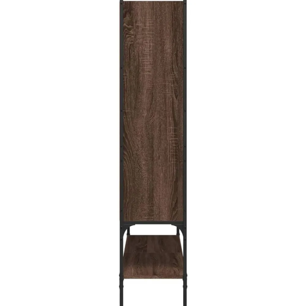 vidaXL Estantería madera de ingeniería marrón roble 102x30x141,5 cm Marrón roble Hot