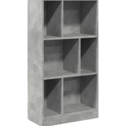 vidaXL Estantería madera de ingeniería gris hormigón 57x28,5x107,5 cm Gris hormig&oacute;n Discount