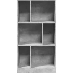 vidaXL Estantería madera de ingeniería gris hormigón 57x28,5x107,5 cm Gris hormig&oacute;n Discount