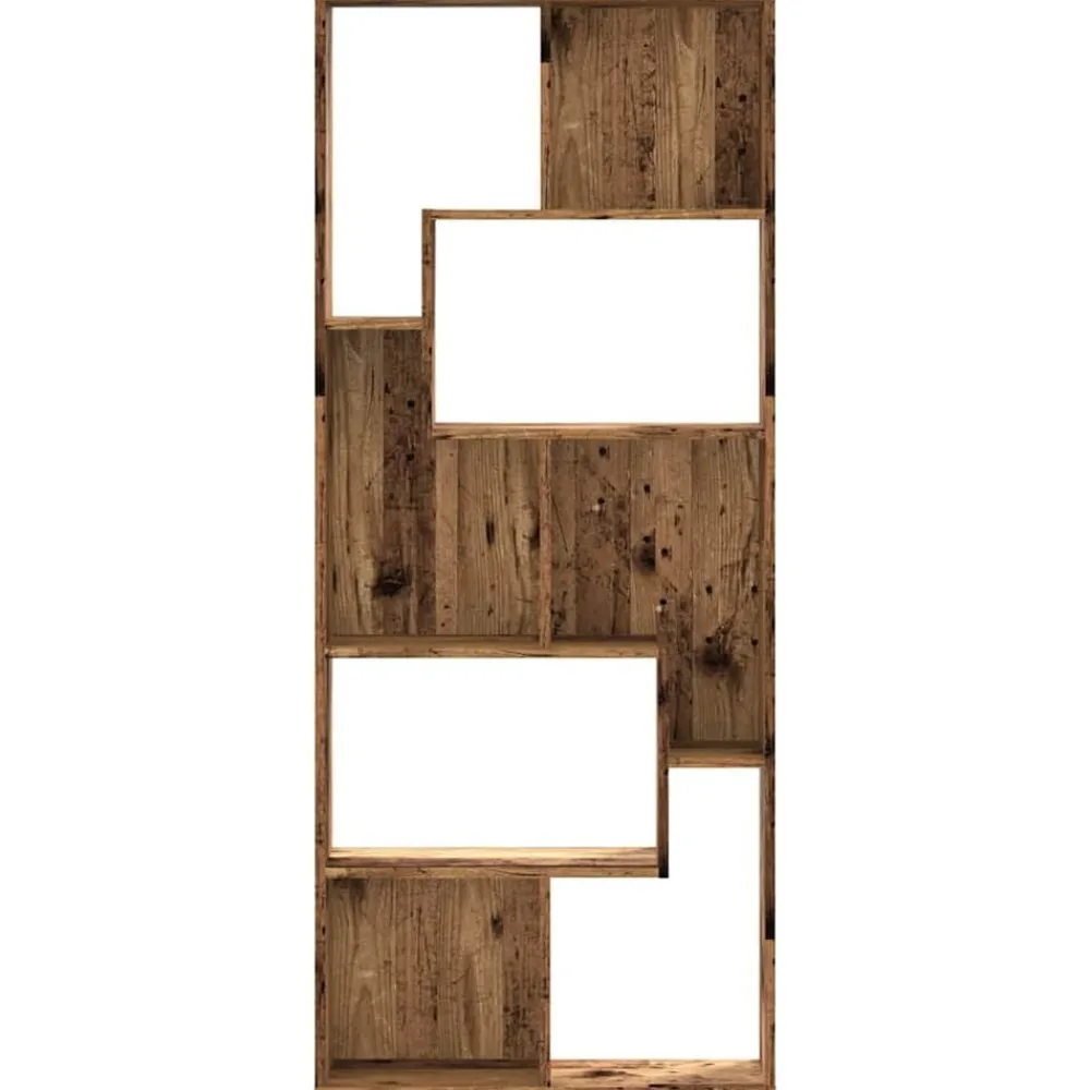 vidaXL Estantería madera de ingeniería color envejecido 67x24x161 cm Madera antigua New