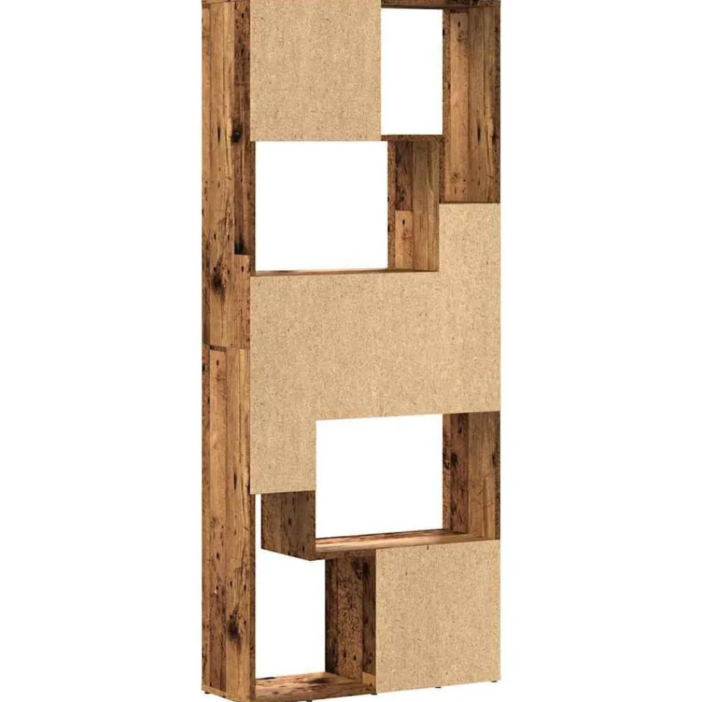 vidaXL Estantería madera de ingeniería color envejecido 67x24x161 cm Madera antigua New