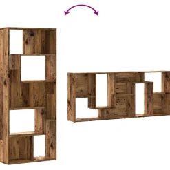 vidaXL Estantería madera de ingeniería color envejecido 67x24x161 cm Madera antigua New