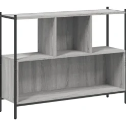 vidaXL Estantería madera de ingeniería 102x28x77,5 cm Gris sonoma Discount