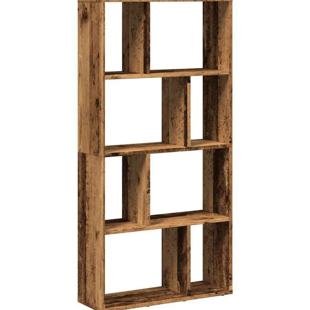 vidaXL Estantería madera de ingeniería color envejecido 60x20x120,5 cm Madera antigua Discount