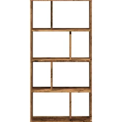 vidaXL Estantería madera de ingeniería color envejecido 60x20x120,5 cm Madera antigua Discount