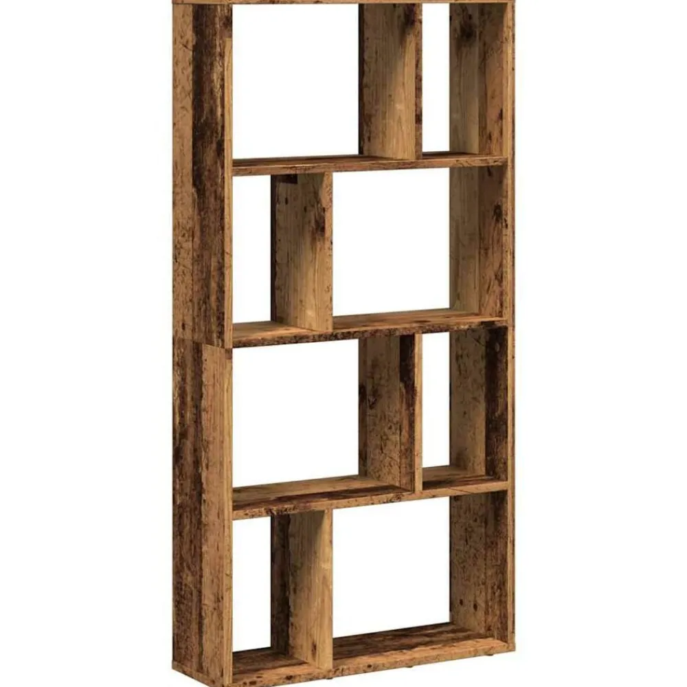 vidaXL Estantería madera de ingeniería color envejecido 60x20x120,5 cm Madera antigua Discount