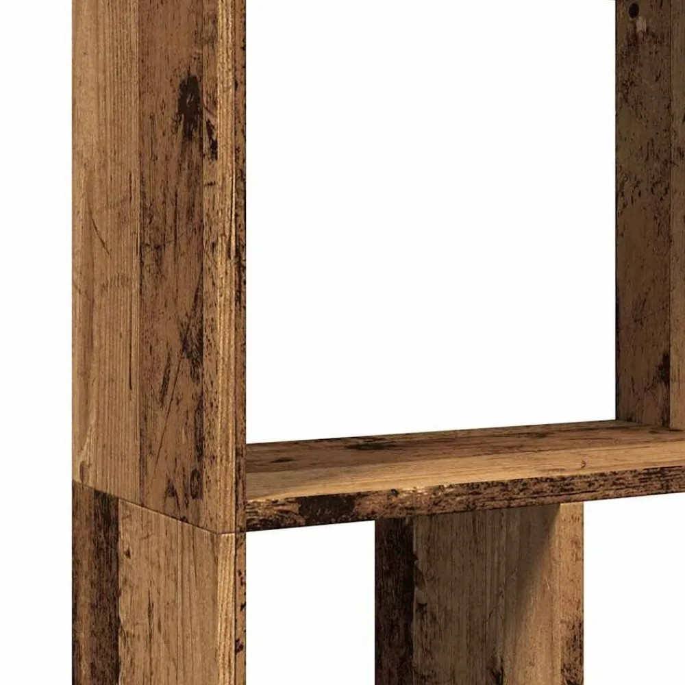 vidaXL Estantería madera de ingeniería color envejecido 60x20x120,5 cm Madera antigua Discount