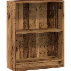 vidaXL Estantería madera de ingeniería color envejecido 60x24x76 cm Madera antigua Discount