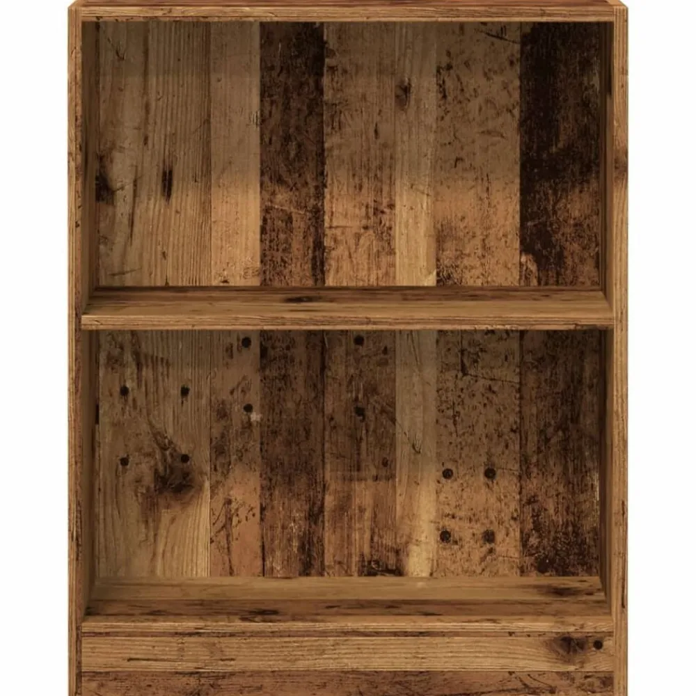 vidaXL Estantería madera de ingeniería color envejecido 60x24x76 cm Madera antigua Discount